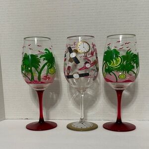 Lolita Tropical Palm Caipirinha  & 5 o’clock Somewhere Acrylic Wine Glasses